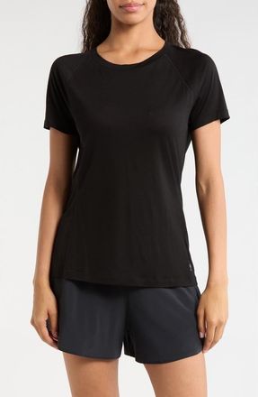 Smartwool Active Ultralite Crewneck T-Shirt in Black at Nordstrom, Size X-Large