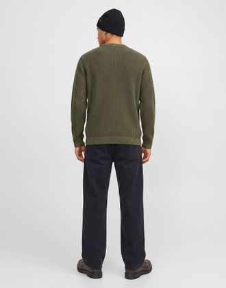 Jack & Jones Dover confezione da 2 maglioni a coste girocollo neri-Nero