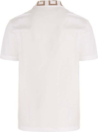 Versace Mens White Cotton Polo Shirt