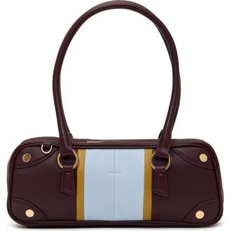 Hammitt Small Meredith Leather Shoulder Bag in Regatta Stripe/Gold at Nordstrom