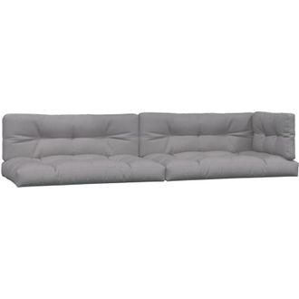 vidaXL Cojines De Muebles De Paleta 5 Pcs Tela Gris