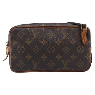 Louis Vuitton Pochette Marly Bandouliere Monogram Canvas Brown Canvas Handbag (Pre-Owned)