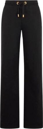 Roberto Cavalli Cotton Broeken With Monogram RC - Dames - Sweatpants - Zwart - S - Katoen - Broeken