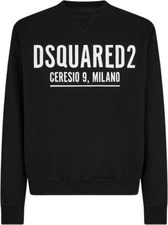 Dsquared2 Icon Ceresio Hoodie met Verstelbaar Trekkoord - Heren - Sweatshirts - Zwart - M - Katoen - Hoodies & sweatvesten