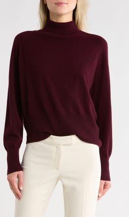 Vince Wool Cashmere Blend Turtleneck in Cherry Night at Nordstrom Rack, Size X-Small
