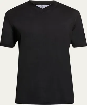 BRUNELLO CUCINELLI ライトウェイトシャシクルネックTシャツ Brunello Cucinelli ロゴ Tシャツ | グレー | FARFETCH JP