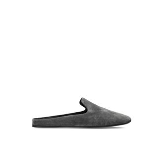 Max Mara Tessile Mules - Dames - Slip ons - Grijs - 38 EU - Leer - Schoenen