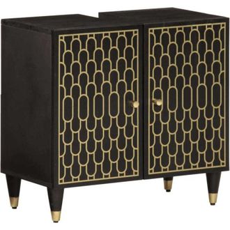 vidaXL vidaXL Mobile Lavabo da Bagno 62x33x58cm in Legno Massello di Mango