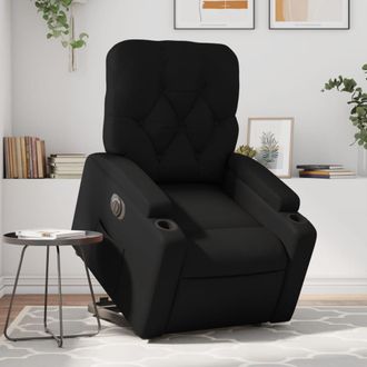 vidaXL Vidaxl - Sill&oacute;n Reclinable Y Elevable El&eacute;ctrico Cuero Sint&eacute;tico Negro