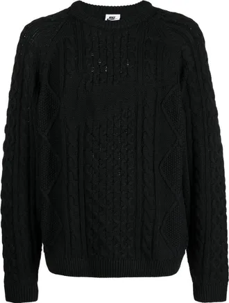 Nike Life Cable-Knit Jumper Black DQ5176-010