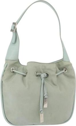 Gucci Pre-owned Bucket Bags, female, Green, Size: ONE SIZE Pre-owned Vintage Canvas Bucket Bag