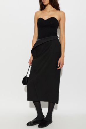 Jil Sander Wool Off-the-shoulder Top, Womens, Black