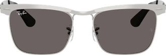 Ray-Ban Wayfarer Deluxe Dark Grey Square Sunglasses RB3875 019/B1 53