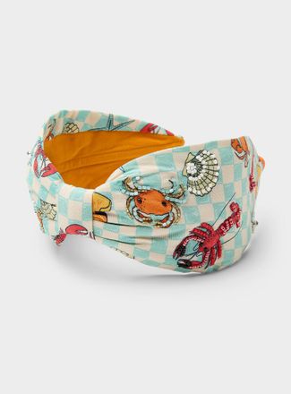 NamJosh Womens Ocean treasure gingham headband