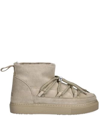 INUIKII Enkellaarzen met veters - Beige