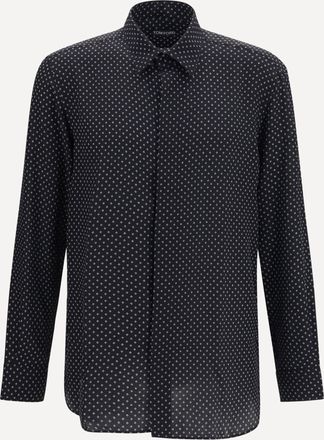 Tom Ford Silk cr&ecirc;pe de chine Polka-Dot Shirt Male 41