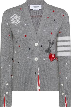 Thom Browne Hector Reindeer intarsia vest - Grijs