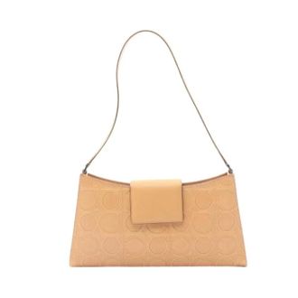 Ferragamo Pre-owned Handbag - Dames - Pre-owned - Beige - Maat: ONE Size Leer