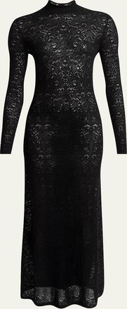 Gabriela Hearst Anya Crochet Long-Sleeve Maxi Dress