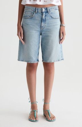 AG - Adriano Goldschmied Thalia Denim Bermuda Shorts in Highway 29 at Nordstrom, Size 33
