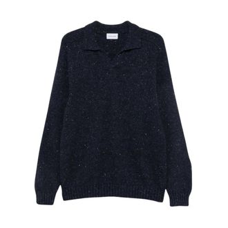 Scaglione Utw215 401 Polo Sweater - - Tops - Uomo - Blu - M