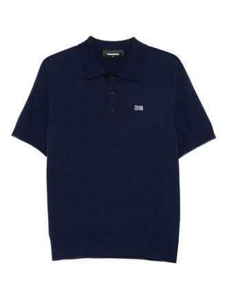 Dsquared2 Logo-gebrodererd Katoenen Poloshirt