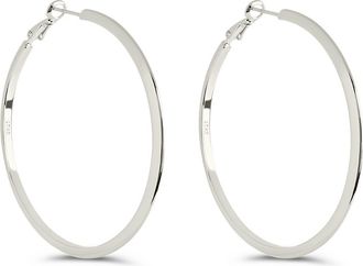 Sterling Forever Leona Polished Hoop Earrings
