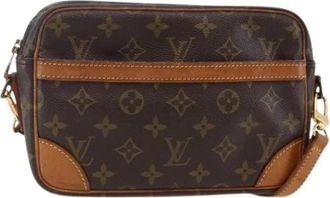 Louis Vuitton Tweedehands Canvas Louis Vuitton tassen - Dames - Vintage Schoudertas - Bruin - ONE Size - Vintage