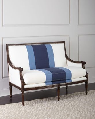 Massoud Lapis Colorblock Settee