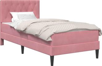 vidaXL Estructura De Cama Con Colch&oacute;n Rosa 100 X 200 Cm Terciopelo Vidaxl