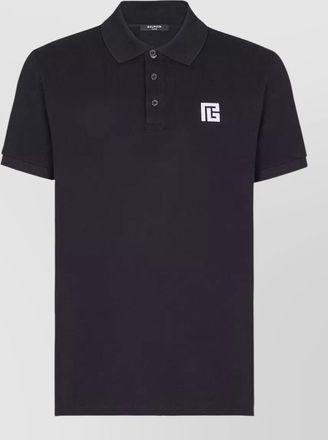 Balmain cotton short-sleeve polo shirt