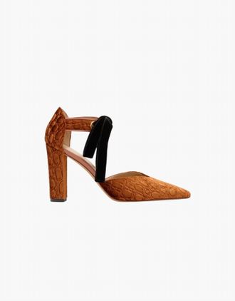 Ulla Johnson Womens Corinna Eyelet Detail High Heels In Sierra