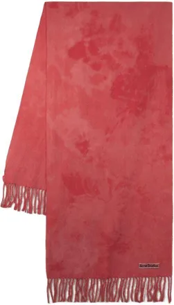 Acne Studios Womens Canada Tie Dye Scarf Wool Pink Accessories