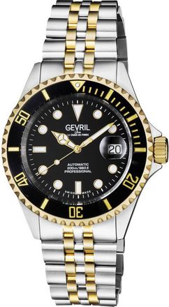 Gevril Group Wall Street Automatic Black Dial Mens Watch 4855B