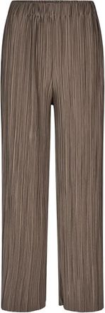 Sams&oslash;e & Sams&oslash;e Uma Broeken - Dames - Wijde Broeken - Bruin - L - Polyester - Broeken