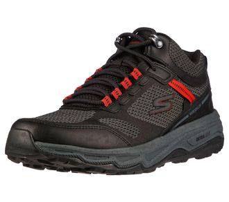Skechers Mens GO Run Trail Altitude Element Hiking Boot, Black and Charcoal Leather/Textile/Synthetic, 8 UK
