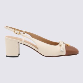 Valentino Garavani With Heel Butter White/Tobacco-Donna