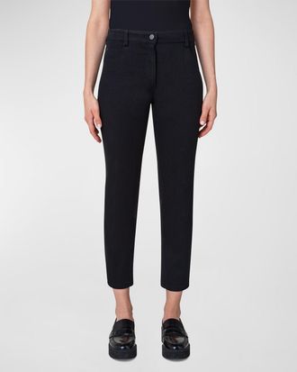 Akris Maru Slim-Legs Ankle Stretch Denim Pants