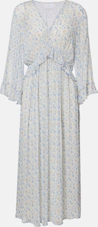 Aerin floral sheer maxi dress