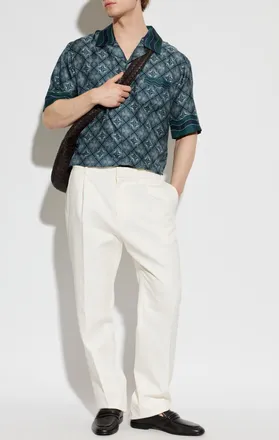 Casablanca Silk Shirt With Pocket, Mens, Green