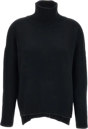 Lisa Yang Black Heidi Heavy-Knit Cashmere Turtleneck