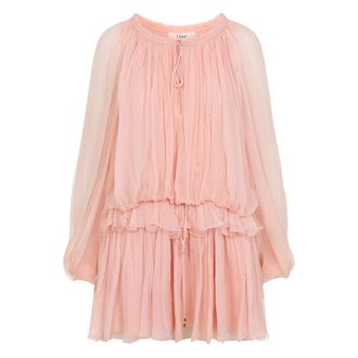 Chlo&eacute; Ruffled Silk Dress