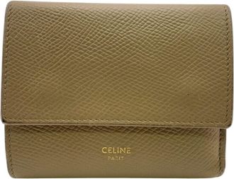 Celine Brown Leather Wallet (Tri-Fold) (Pre-Owned)