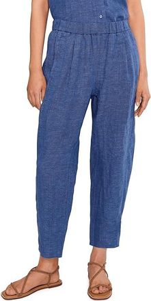Eileen Fisher Petite Washed Organic Linen Delave Ankle Pleated Lantern Pants Womens Clothing Deep Dive : PL (14P-16P) 26