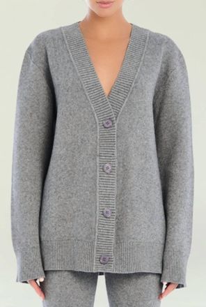SER.O.YA Denise Cardigan In Medium Grey