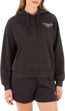 Hurley Surfbound Fleece Hoodie in Off Black at Nordstrom, Size X-Small