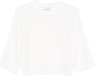 Forte_Forte Round-neck Truien - Dames - Ronde hals truien - Wit - S - Truien & Vesten