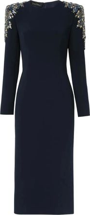 Jenny Packham Isla dress - women - Polyester/Polyester/Polyurethane - 10 - Blue