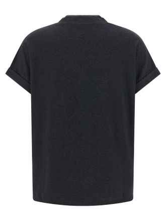 Brunello Cucinelli Womens Gray Cotton T-Shirt