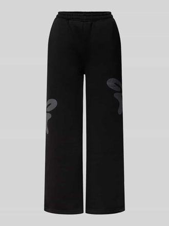 Felicious Oversized Sweatpants mit Label-Print in Black, Gr&ouml;&szlig;e L